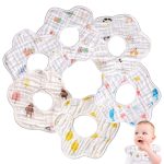MERLINAE Muslin Bibs, Baby Bandana Drool Bibs 360 Bibs for Boys Girls Newborn Infant for Drooling and Teething,100% Organic Cotton and Super Absorbent Hypoallergenic Pullover Baby Bibs